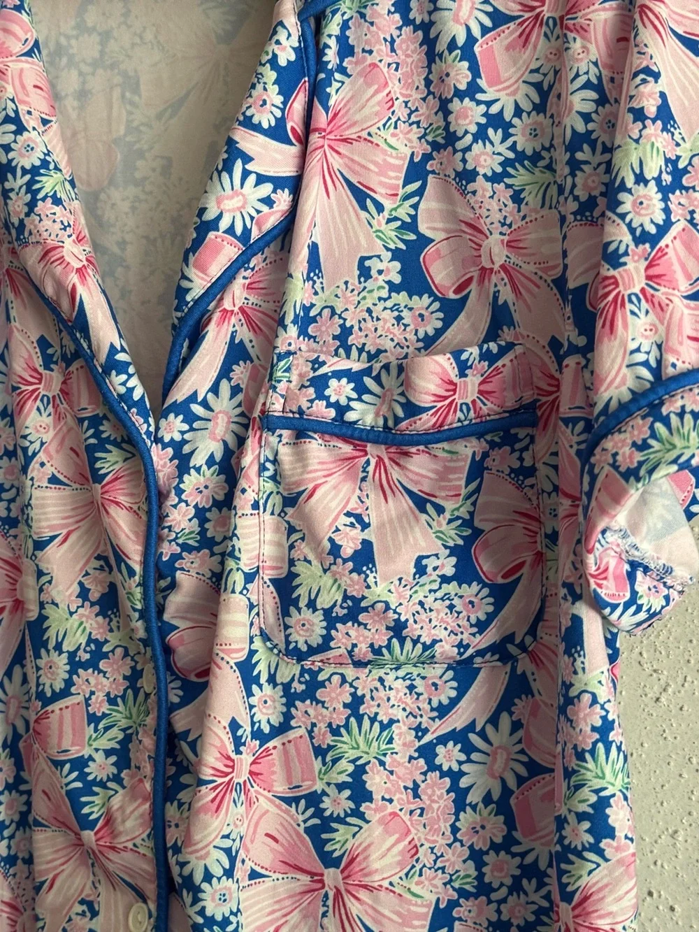 Jordann Jammies Floral Pink & Blue Women's Pajama Set